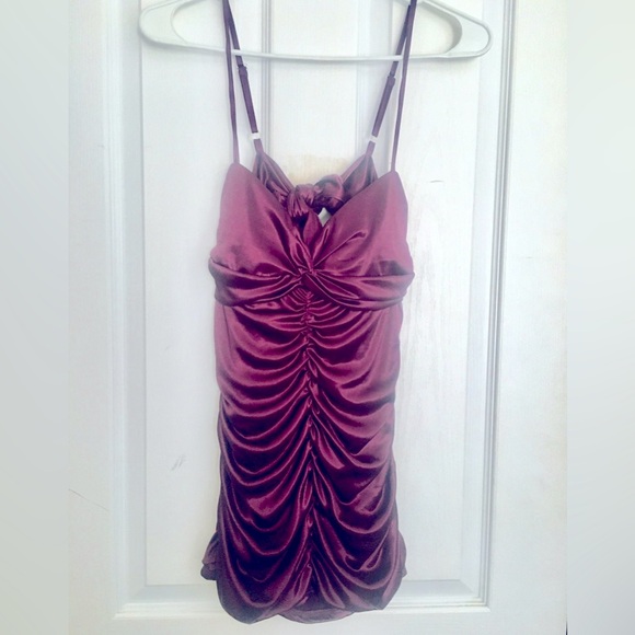 Elegant Ruched Satin Blouse Medium - Picture 1 of 3